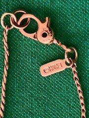 Vtg. 70′-80’s Monet Charm-holder Necklace 30-34″ Gold Tone -Deco Style – *Estate