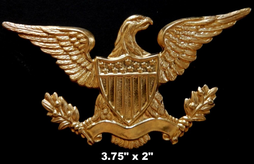 American Eagle XL / Ornate Vintage Brass Stamping / 1 Piece