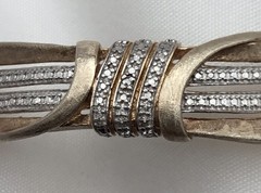 Ross Simons 18K plate over 925 Sterling Cuff bracelet 7″-7.25” – 22.81g
