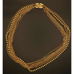 Vintage 1960’s Goldtone Multi-strand Necklace Unsigned Beauty
