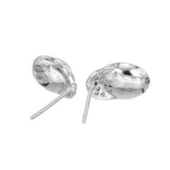 Designer Blue Calcedony 18k White Gold 4.00ct .28ct Diamond Earrings
