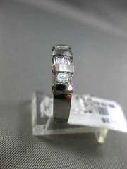 ESTATE .99CT BAGUETTE & PRINCESS DIAMOND 14KT WHITE GOLD 3D CLASSIC WEDDING RING