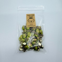 Necklace Vintage Gold Tone Lime Green Bead Bib Statement Bold Chunky Retro Y2K