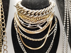 119 Pcs – Gold/Silver/Black Toned Chain Necklaces/Bracelets/Anklets 1.88lbs #685