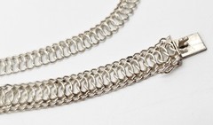 Rare Binder Denmark Sterling Modernist Links Necklace Bracelet Set 1940-50s