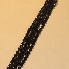 Vintage MCM Weiss Jet Black Rhinestone 7.5″ Bracelet – Statement Stunning