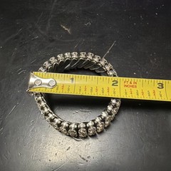 Vintage Japan Rhinestone Stretch Bracelet 3 Row 1950’s Gorgeous Fits Most All