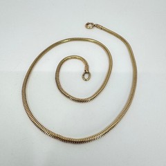Victorian 1/20 12k Gold Filled Snake Chain Necklace 15.5 Inch 2.36mm 9.34g