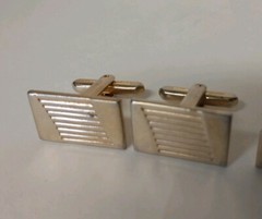 Vintage Signed Hickock USA tie bar & set cuff links and tie bar clasp