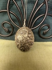 Revlon Vintage Village Scene Locket Perfume Necklace, SS