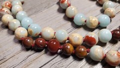 Vintage Jasper & Carnelian Gemstone Beaded Beads Necklace
