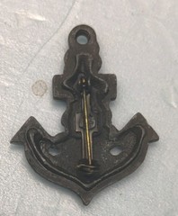 Vintage Anchor Sweet Heart Pin Zinc Alloy Nautical Navy Brooch