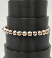 VTG 925 MO Ball Bead Bracelet Unisex 7.5in Sterling Silver 7gtw Thick Sturdy