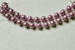 Vintage Lavender Purple Bead 28″ Single Strand Necklace n957