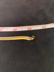 2 Piece Vintage Flat Snake Chain Necklaces 1 Gold Tone 28 in & 1 Silver 22 in.