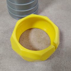 All Vintage Lot Of 6 Yellow Bangle Bracelet Spacers Chunky Hinge Plastic Acrylic