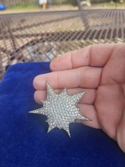 Vintage Jomaz Pavé Rhinestone Supernova Starburst Brooch Pin