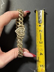 Vintage LaMode Heart Precious Metal Bracelet Possibly Gold Filled