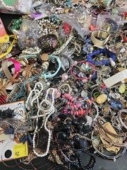 15 lb NECKLACES BRACELETS EARRINGS Costume Jewelry Box Bulk Resale Holiday MIX