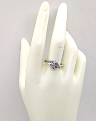Vintage Elegant RING Silver 925 with Chic Bright Stone -size: 9.25US (19mm)| #25