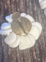 Vintage 1940s 1950s Cluster Flower Screw Back Earrings Floral Jewelry