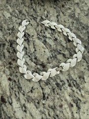 Napier Pat Signed Silver Necklace 16 In Broken As Is As Pictured