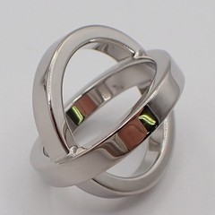 HERMES Baycrew’s Bijouterie Fantaisie Scarf Ring Silver Accessory 63RF743