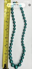 1960s Mid Century Teal Green Lucite Graduated Statement Necklace VTG