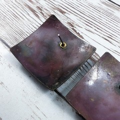 Vintage Earrings for Pierced Ears Square Shape – Bent with Heavy Tarnish