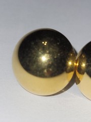 Vintage AVON Gold Tone Ball Stud Earrings Pierced Dome Round Retro Classic…
