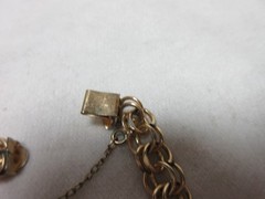 JB 12K GOLD FILLED DOUBLE LINK BRACELET WITH SAFETY CHAIN #23