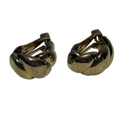 Vintage Christian Dior Clip‑On Earrings Signed Chr. Dior Made in France 80s 90s