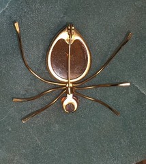 Vintage Russian USSR Baltic Amber Ant/Insect/Bug/Spider – Gold Vermeil