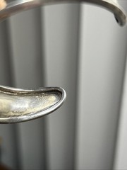 54. Vintage BOMA 925 Sterling Concave 21mm wide Cuff Bracelet 20.9g, 6 3/8″