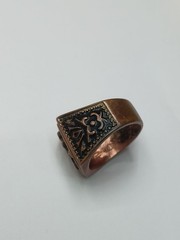 USSR Signet ring with a relief image of an anchor in the center 21 mm Solid en
