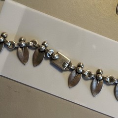 0.925 STERLING SILVER ART DECO STATEMENT NECKLACE / CHOKER _ BEAUTIFUL
