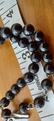 Vintage Necklace Beaded Black Tie