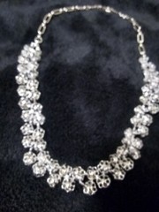 Beautiful vintage rhinestone type of choker necklace. No brand markings