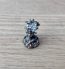Vintage Beau Wishing Well Sterling Silver Charm Pendant Bracelet & Necklace 1″