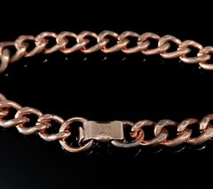 Vintage Solid Copper Lot Including 7″ Cuban Link Bracelet, Spoon Ring & Tie Tack