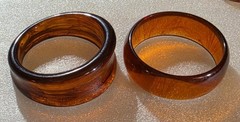 Vintage All Faux Tortoise Shell Lucite Old Plastic Bangle Cuff Bracelet Big Lot