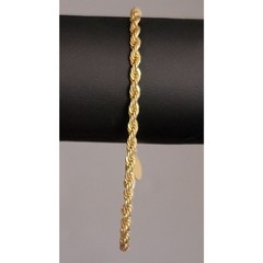 Vintage Ambassador Gold Tone Rope Chain Bracelet 7.5″ Signed 1980s Classic