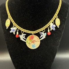 Vintage Estate Assemblage of Charms & Trinkets: Birds, Coral, Far East Allure