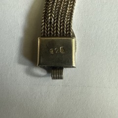 VTG Turkish Niello Sterling Silver Bracelet, Box Clasp 7” long