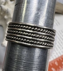 Vtg Twisted Cable Ring Sterling Silver 925 Band Size 11 Men Woman Jewelry 🖤