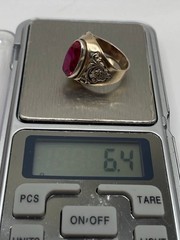 Vintage Silver 875 Soviet Ring Corundum Women’s Jewelry