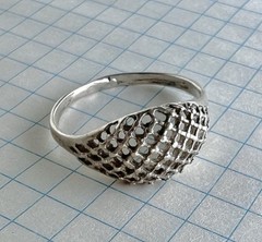 Vintage USSR Silver Ring Soviet Openwork Women’s Jewelry Size 9 Minimalist