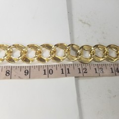 Chunky Curb Link Collar Necklace Gold Tone 17.5 Inch Classic Bold Vintage