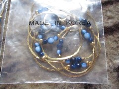 Vintage Signed KOREA Gold Tone Chain w Color Bead Station Necklaces Lot of 8