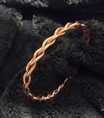 Braided Pure Vintage Copper Cuff Bracelet / Arthritis Carpal Tunnel Bracelet